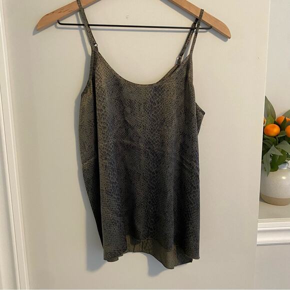 NWT ATM Green Silk Snake Animal Print Cami Top Small - Picture 12 of 12